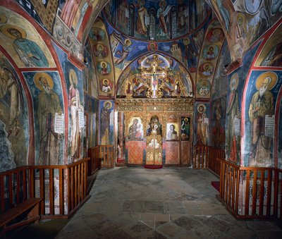 Freskókkal díszített falak (1192), Panayia Tou Araka templom (Borsó Miasszonyunk temploma), Lagoudhera, Troodos-hegység, Ciprus alkotó: Unknown artist