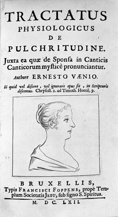 Az "A Treatise on Physiological Beauty" előlapja Ernesto Venióval foglalkozik alkotó: Unknown artist