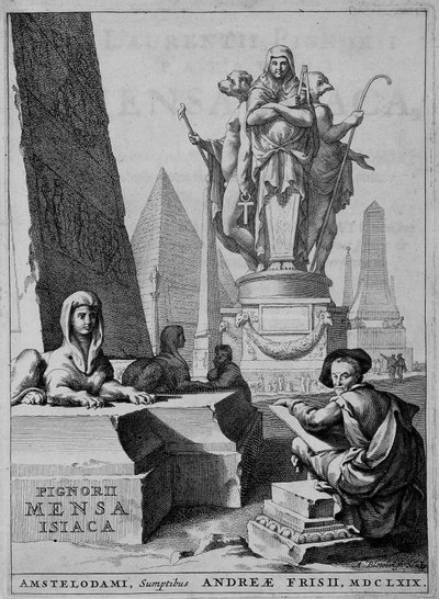 A „Mensae Isiaca” homlokzata (ami az egyiptomiak szent rítusainak jelentését adja) alkotó: Unknown artist