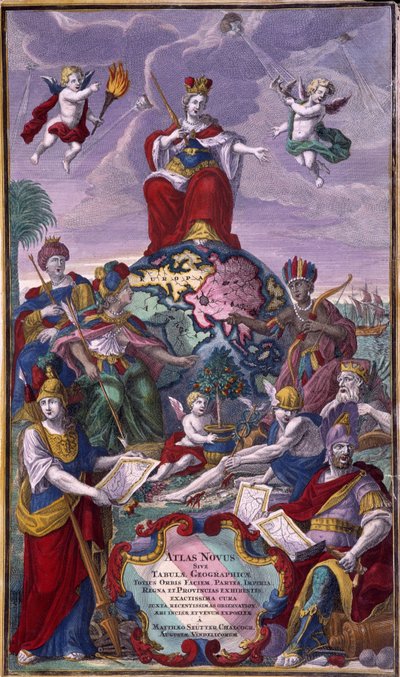 Seutter Georges Mattaus „Atlas Nouveau”-jának frontképe alkotó: Unknown artist
