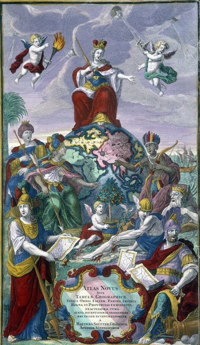 Seutter Georges Mattaus „Atlas Nouveau”-jának frontképe alkotó: Unknown artist