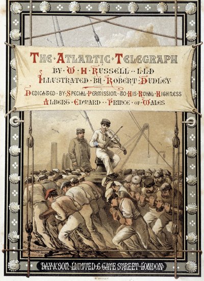 W. H. Russel „” The Atlantic Telegraph”” című könyvének előlapja, c. 1860 alkotó: Unknown artist