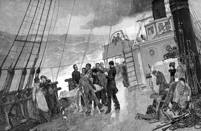 Temetés a tengeren. 1890 alkotó: Unknown artist