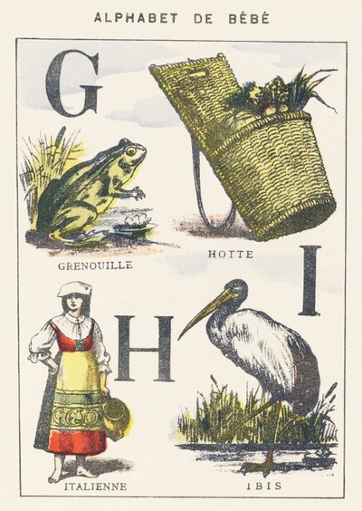 G H I: béka, csuklya, olasz, íbisz alkotó: Unknown artist