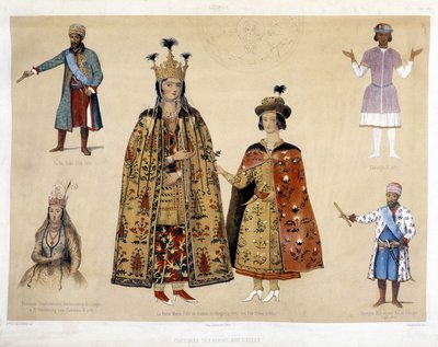 Grúz jelmeztáblák a 16. és 17. században: Irakli király (1744 - 1798), Gheorghi X (1687), Chartchevadze hercegnő (Grúzia szentpétervári nagykövete II. Katalin vezetése alatt 1780), Mária királynő (Mingrelie Dadian lánya). fia Otthia 1 alkotó: Unknown artist