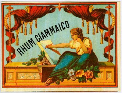 Giammaico rumos alkohol reklámja (XIX. század vége kromolitográfiája) alkotó: Unknown artist