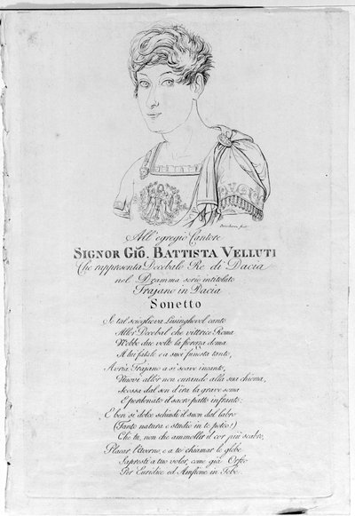 Giovanni Battista Velluti (1781-1861), utolsó kasztrált opera. alkotó: Unknown artist