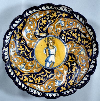 Godronnee fajansz csésze decoree egy angelot. 16. századi Párizs, Louvre Múzeum alkotó: Unknown artist