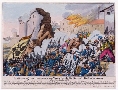 Guerre russo-turque de 1828-1829 – Az orosz hadsereg megrohanta Várna bástyáit 1828 szeptemberében az Anonymous által alkotó: Unknown artist