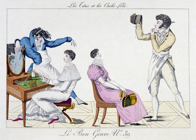 Fodrászat - „” Le Bon Genre”-ben”, deb. 19. század alkotó: Unknown artist