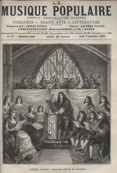 Händel vezényli egyik oratóriumát – George Frederick Handel (Georg Friedrich Handel alkotó: Unknown artist