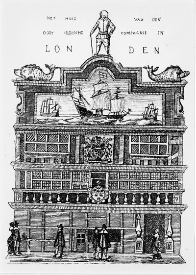 Az East India Company székhelye Londonban a XVII. alkotó: Unknown artist