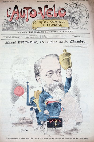 Henri Brisson en automobile (a kamara elnöke) - in „” l