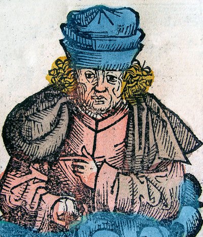 Hérodotosz (Hérodotosz, ie 484-425), görög történész - HERODOTUS i.e. 490-425, görög történész - fametszet a Nürnbergi Krónikából alkotó: Unknown artist