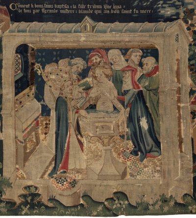 Saint Piat és Saint Eleuthère története, 13. jelenet: Blanda megkeresztelkedése alkotó: Unknown artist