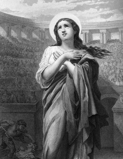 Szent Felicity. Özvegy és római vértanúság. (II c.) „” A szent asszonyok”-ban”.1852 alkotó: Unknown artist