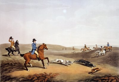 Vadászjelenet Angliában. 19. századi metszet. Gien, vadászati múzeum alkotó: Unknown artist