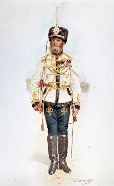 Az orosz gárda huszárja II. Miklós alatt alkotó: Unknown artist