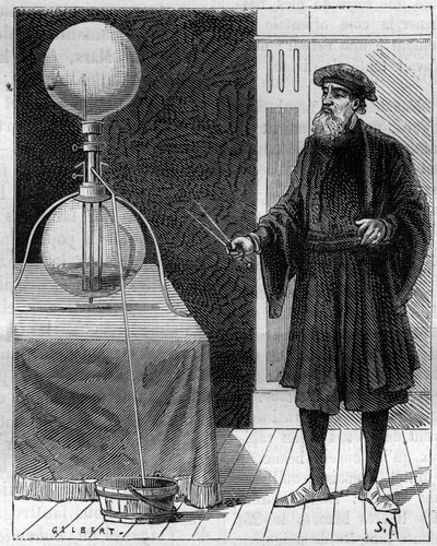 Hidraulikus találmány: Hidraulikus-pneumatikus gép (pneumatikus hidraulika). Metszet a "" La Nature"-be alkotó: Unknown artist