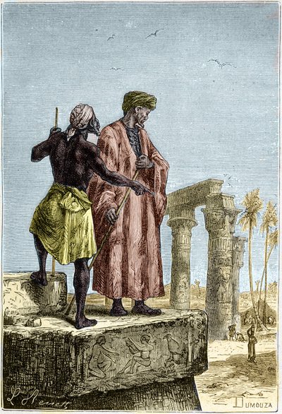 Ibn Battuta (1307-1377) Egyiptomban – Jules Verne A Föld felfedezése című művében alkotó: Unknown artist