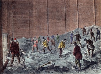 Jégkészítés Chelsea-ben: gyűjtés és tárolás. alkotó: Unknown artist