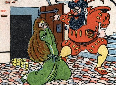 Illusztráció a "Kékszakállúhoz" alkotó: Unknown Artist