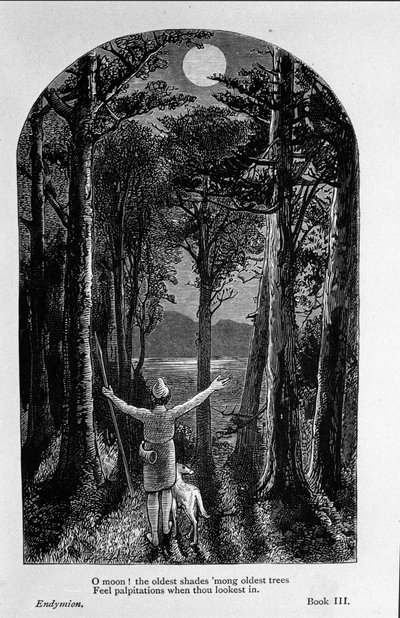 Illusztráció az Endymionhoz, John Keats (1795-1821) költő 19. sz. alkotó: Unknown artist