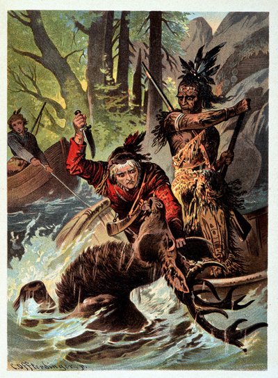F. Cooper „” bőrharisnya” illusztrációja alkotó: Unknown artist