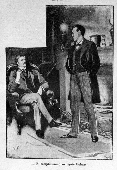 Illusztráció a Sherlock Holmes könyvről. 19. század vége. alkotó: Unknown artist