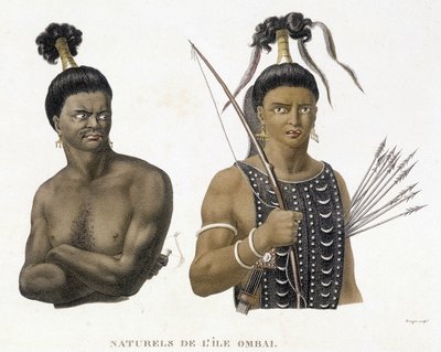 Ombai-sziget őslakosai. alkotó: Unknown artist