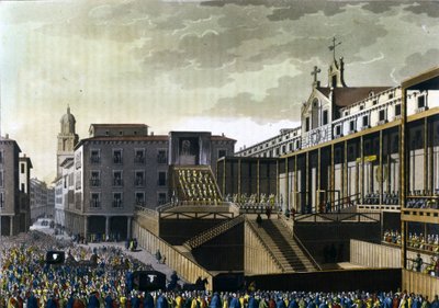Inkvizíciós jelenet a spanyolországi Burgos közterén. 16. század. alkotó: Unknown artist