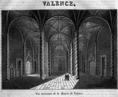 A valenciai tőzsde belső képe a XIX. alkotó: Unknown artist