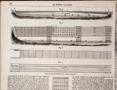 Nemzetközi hídprojekt a csatornán keresztül Calais és Dover között – az 1867.11.16-i „” The Illustrous World” című filmben alkotó: Unknown artist
