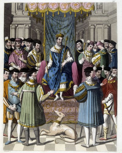 Interjú az angliai Francois 1st-vel (1494-1547) és VIII. Henrikkel (1491-1547). századi metszet. alkotó: Unknown artist