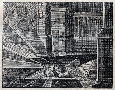 Italienische Sprichwörter: Verita non pua star sepolta - Die Wahrheit kann nicht begraben bleiben. Gravur des 19. Jahrhunderts von Unknown artist