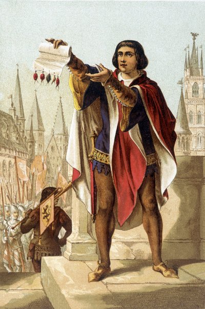 Jacob Van Artevelde. Genti burzsoá (1290-1345). 1880-as kromolitográfia. alkotó: Unknown artist