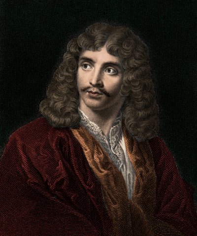 Jean Baptiste Poquelin Moliere 1622-1673 - metszet - XIX. alkotó: Unknown artist