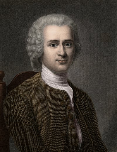 Jean Jacques Rousseau 1712-1778 - metszet - XIX. alkotó: Unknown artist