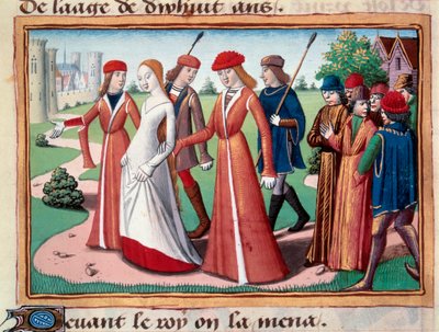 Jeanne of Arc (1412-1431) VII. Károly közelében a chinoni delfinudvar vezette. Miniatűr Martial d