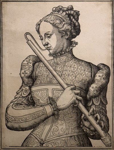 Douçaine játékos, 1560 körül (fametszet) alkotó: Unknown artist