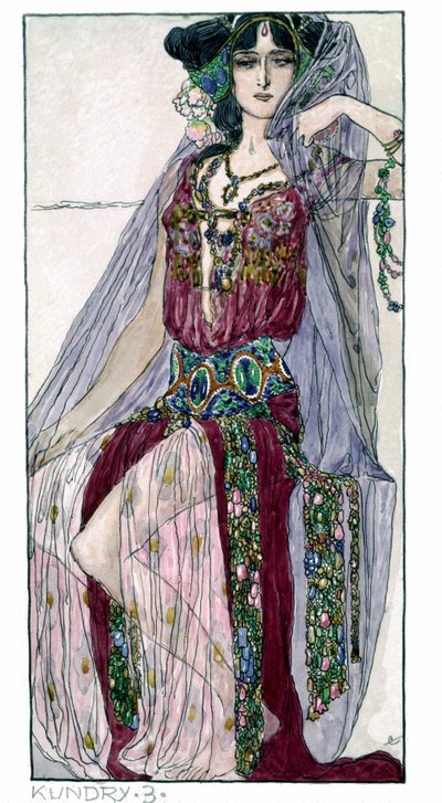 Kundry jelmezek Richard Wagner "Parsifal" című operájához. Bécs alkotó: Unknown Artist