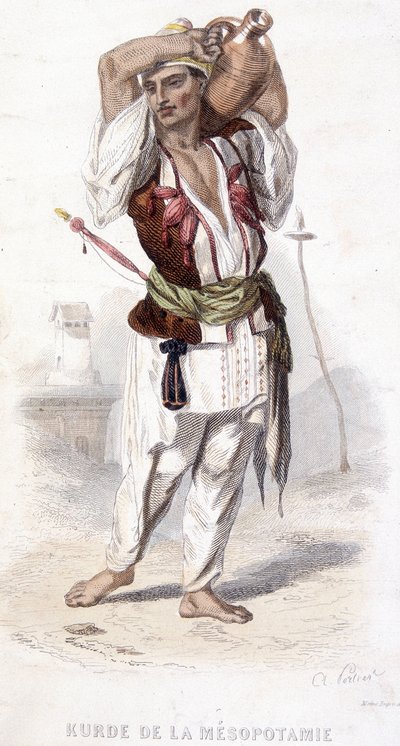 Mezopotámiai kurdok amfort cipelve.1810-1860 körül. alkotó: Unknown artist