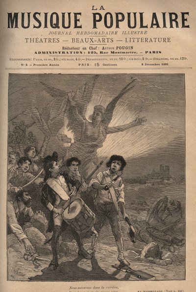 A La Marseillaise, amely a Harmadik Köztársaság alatt a nemzeti himnusz lett (február 14 alkotó: Unknown artist