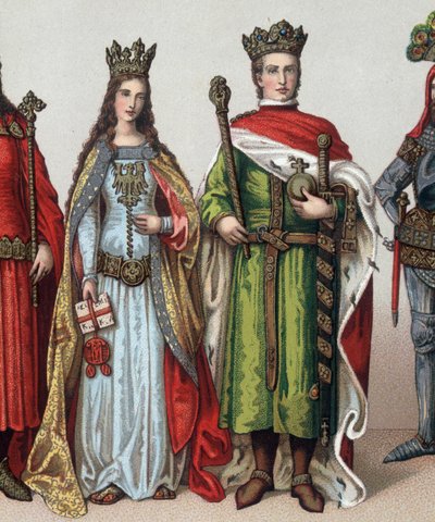 II. László vagy V. Jagellon (1350-1434), litván nagyherceg és lengyel király. századi kromolitográfiája. alkotó: Unknown artist