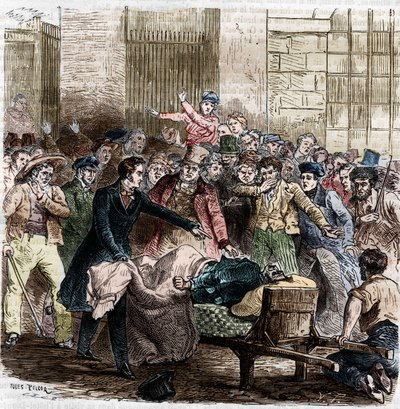 Kolera, Párizs, 1832. április. alkotó: Unknown artist