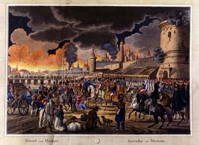 A nagy moszkvai tűzvész 1812 szeptemberében. alkotó: Unknown artist