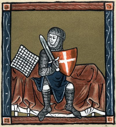 Arthurian legenda: Gauvain lovag a varázslatos ágyon. Hermann Suchier „A francia irodalom történetében”. alkotó: Unknown artist
