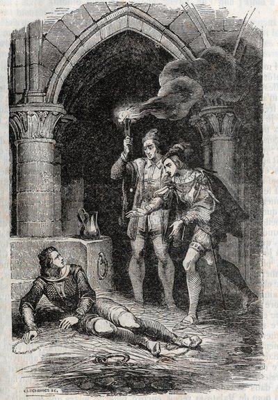 Leon (Leone) Delivre Roger (Ruggero, Ruggiero) - Ludovico Ariosto 1851-es metszete „Roland furieux”-tól (Orlando furioso) (16. század), Ariosta néven ismert – Tressan grófja olasz nyelvről fordította és megjelentette. szerző: Gustave Harvar alkotó: Unknown artist