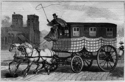 Les Omnibus de Paris a 19. században: a skót - metszet 1892-ből alkotó: Unknown artist