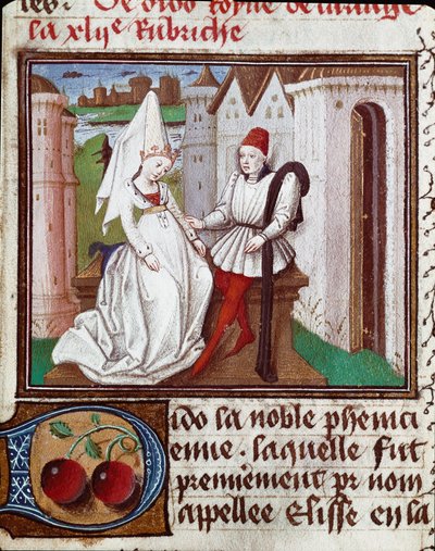Les amours de Didon, a Carthage és az Enee Miniature alapítója Giovanni Boccaccio dit Jean Boccace (1313-1375) „A fény és nemes nők könyvéből” alkotó: Unknown artist